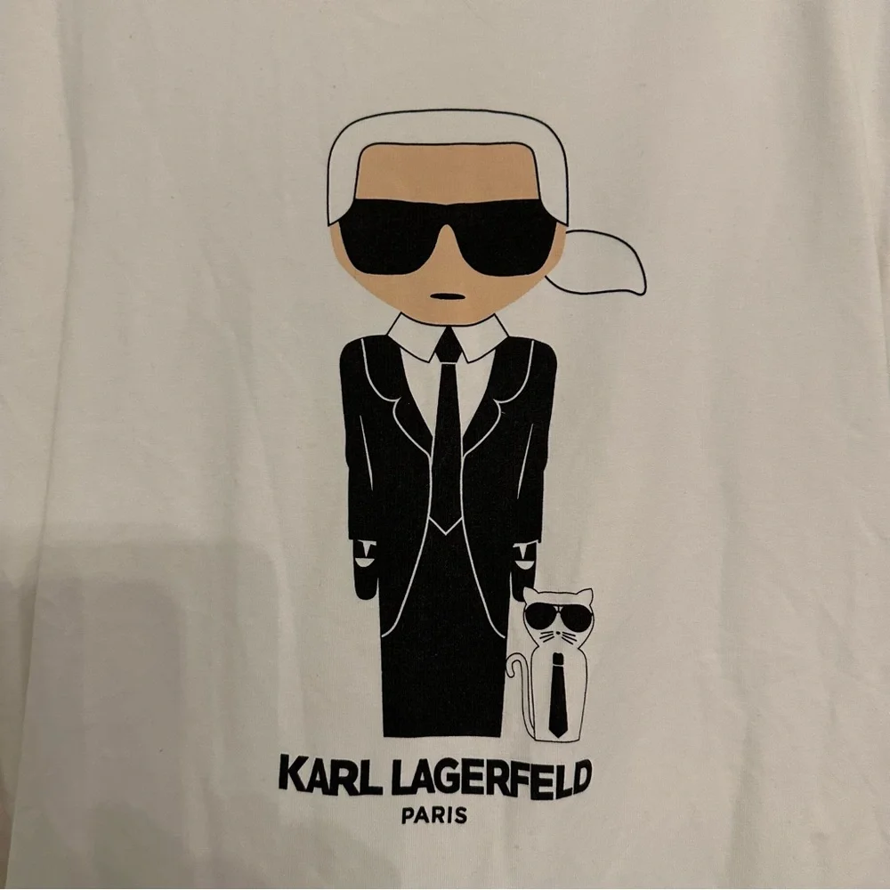 Karl Lagerfeld White Sweatshirt with Iconic Graphic - Picture 4 of 7